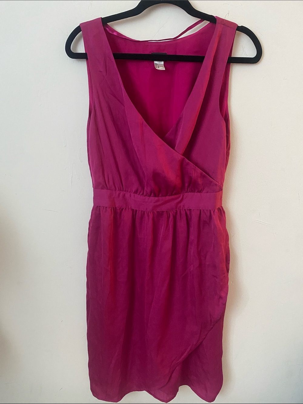 Fuchsia Sleeveless Wrap Dress